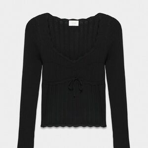 Aritzia Wilfred soloist black sweater top